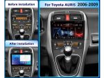 Штатна магнітола Toyota Yaris FORS auto FS 2 PRO в інтер'єрі
