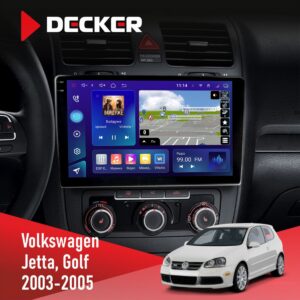 Штатна магнітола Volkswagen Golf 2003-2008 Climate Decker D10-009 4x64, DSP, 4G, 2k