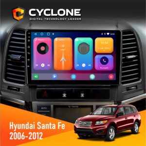 Штатна магнітола Hyundai Santa Fe 2006-2012 Cyclone C9-001 2x64 CPL