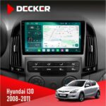 Штатна магнітола Hyundai i30 Decker на передній панелі авто