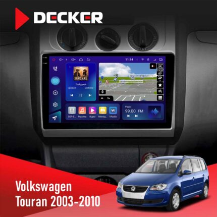 Штатна магнітола Volkswagen Touran 2003-2010 Decker D10-005 з екраном 2K