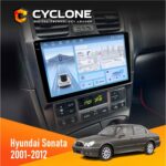 Штатна магнітола Hyundai Sonata (EF) 2001-2012 Cyclone C9-012 4x64 DSP 4G