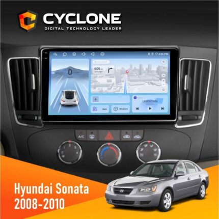 Штатна магнітола Hyundai Sonata 2008-2010 Cyclone C9-012 4x64 DSP 4G