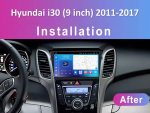 Штатна магнітола FORS auto Hyundai I30 2011-2017 - вигляд збоку