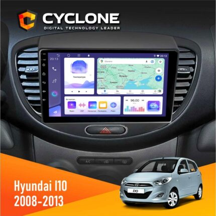 Штатна магнітола Hyundai I10 2008-2013 Cyclone C9-011 4x64, DSP