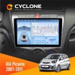 Штатна магнітола KIA Picanto 2007-2011 Cyclone C9-012 4x64 DSP 4G