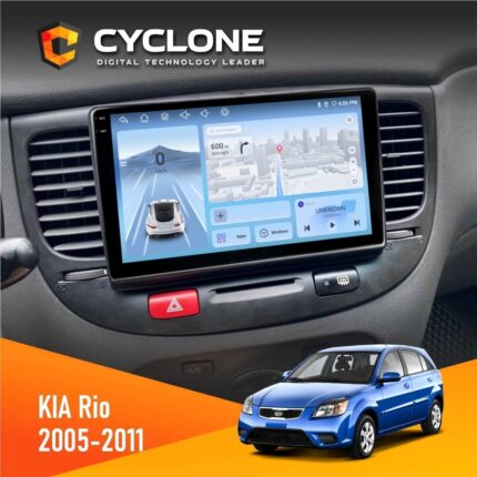 Штатна магнітола KIA Rio JB 2005-2011 Black Cyclone C9-012 4x64 DSP 4G
