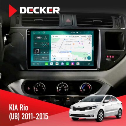 Штатна магнітола KIA Rio 2015-2017 Decker D9-004 6x128, DSP 360, 2k