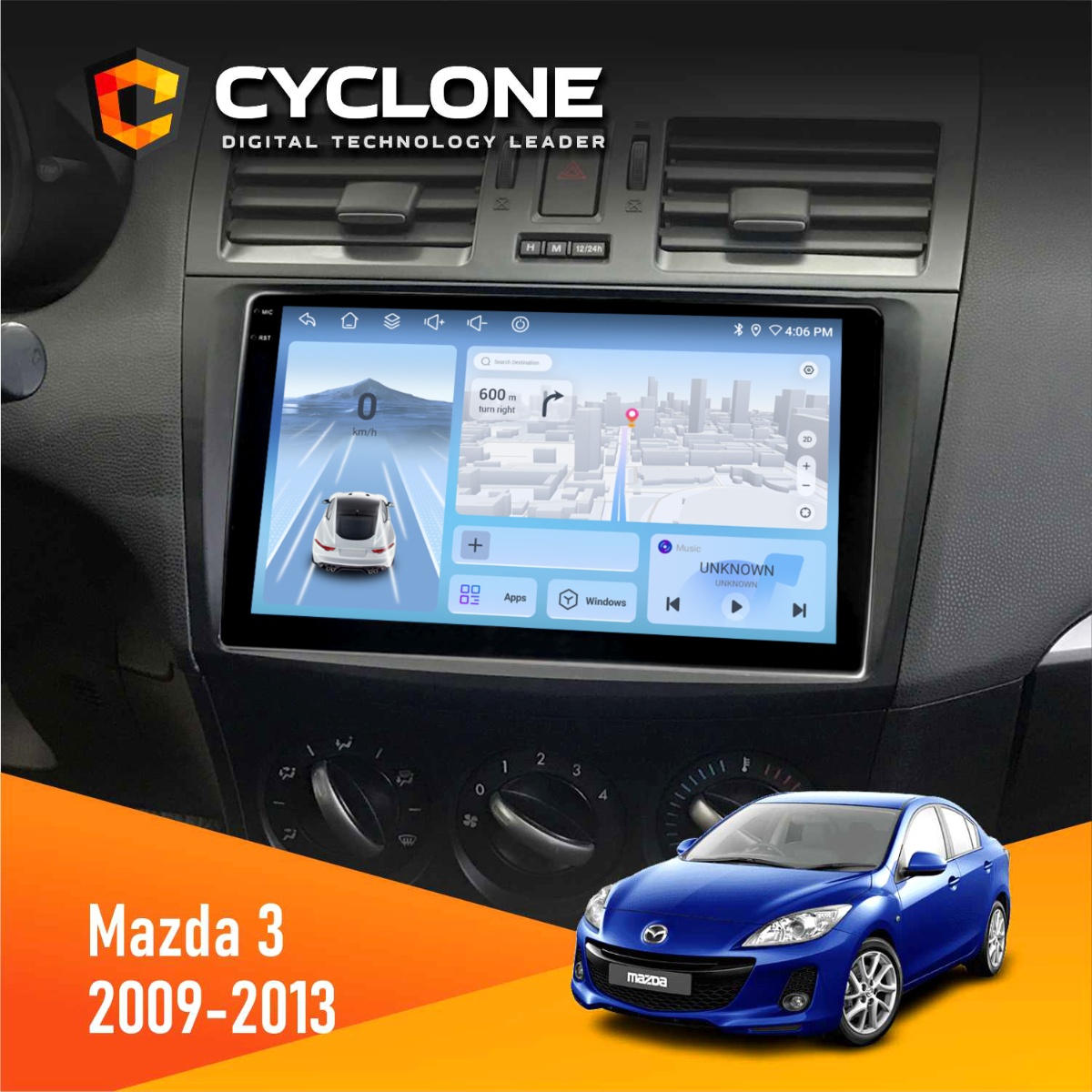 Штатна магнітола Mazda 3 2009-2013 Cyclone C9-012 4x64 DSP 4G Штатна магнітола Mazda 3 2009-2013 Cyclone C9-012 4x64 DSP 4G
