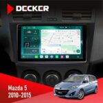 Штатна магнітола Mazda 5 Decker на панелі автомобіля