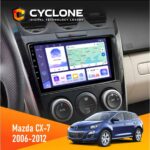 Штатна магнітола Mazda CX 7 Cyclone C9-011 на передній панелі авто