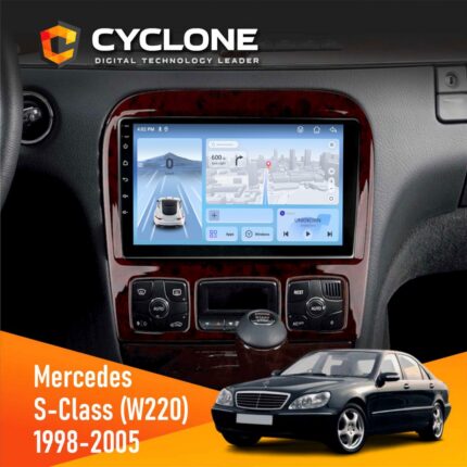 Штатна магнітола Mercedes Benz S Class (W220) 1998-2005 Cyclone C9-012 4x64 DSP 4G