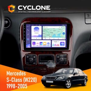 Штатна магнітола Mercedes Benz S Class (W220) 1998-2005 Cyclone C9-011 4x64, DSP