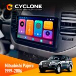 Штатна магнітола Mitsubishi Pajero 1999-2006 Wood Cyclone C9 CPL 2x32