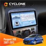Штатна магнітола Peugeot 308 2007-2013 Silver Cyclone C9-012 4x64 DSP 4G