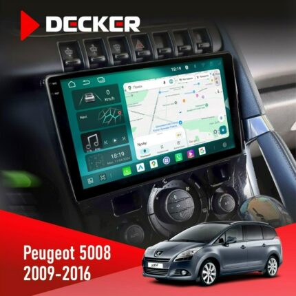 Штатна магнітола Peugeot 5008 Decker D9-004 з екраном QLED 2K