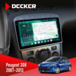 Штатна магнітола Peugeot 308 Decker D9-004 Silver