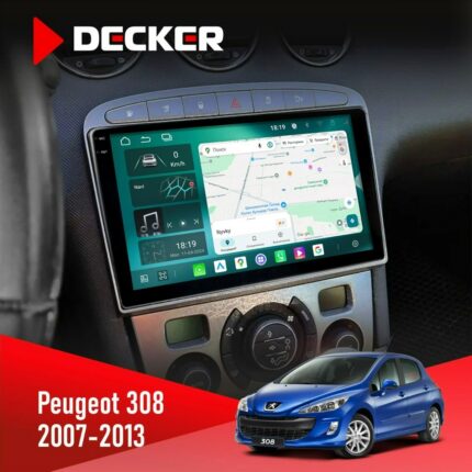 Штатна магнітола Peugeot 308 Decker D9-004 Silver