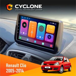 Штатна магнітола Renault Clio 2005-2014 Cyclone C9-001 2x64 CPL