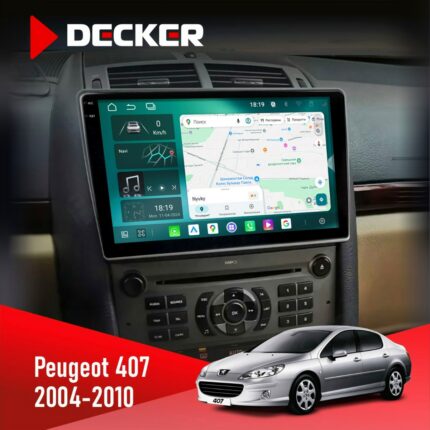 Штатна магнітола Peugeot 407 2004-2010 Decker D9-004 з DSP 360 та 2k екраном