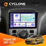 Штатна магнітола Peugeot 308 2007-2013 Black Cyclone C9-011 4x64, DSP