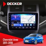 Штатна магнітола Chevrolet Aveo Decker D9-006 з 9-дюймовим QLED екраном