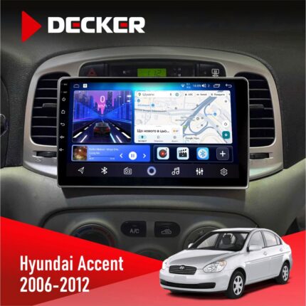 Штатна магнітола Hyundai Accent 2006-2012 Decker D9-006 4x64, 4G
