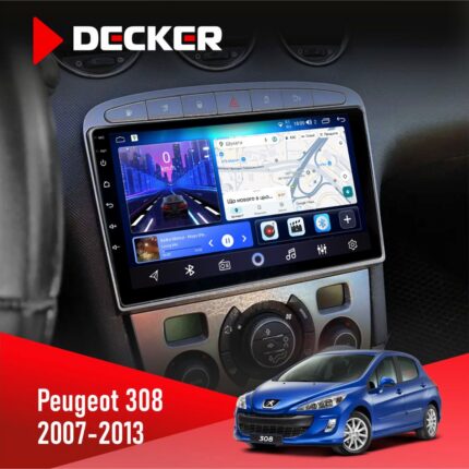 Штатна магнітола Peugeot 308 2007-2013 Silver Decker D9-006 4x64, 4G