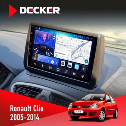 Штатна магнітола Renault Clio 2005-2014 Decker D9-006 з 4G модулем