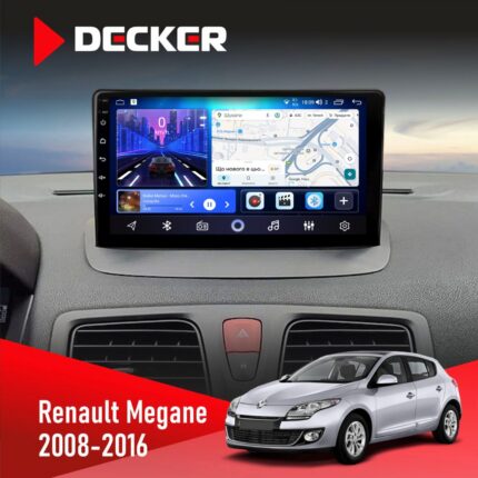 Штатна магнітола Renault Megane III 2008-2016 Decker D9-006 4x64, 4G