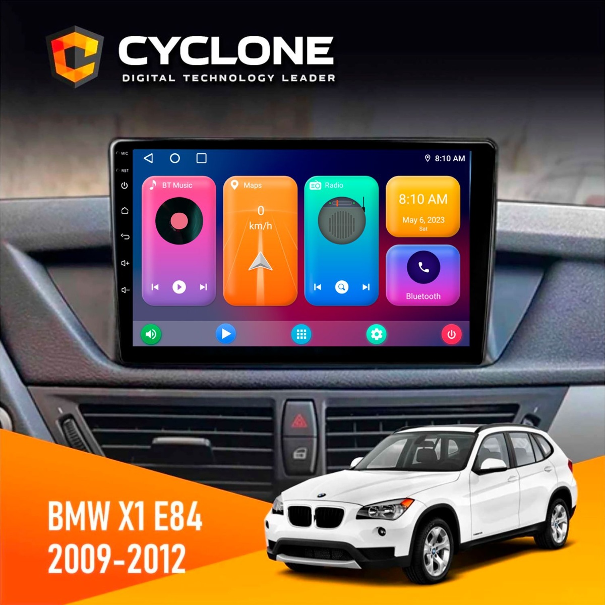 Штатна магнітола BMW X1 E84 2009-2012 Cyclone C10-001 2x64 CPL Штатна магнітола BMW X1 E84