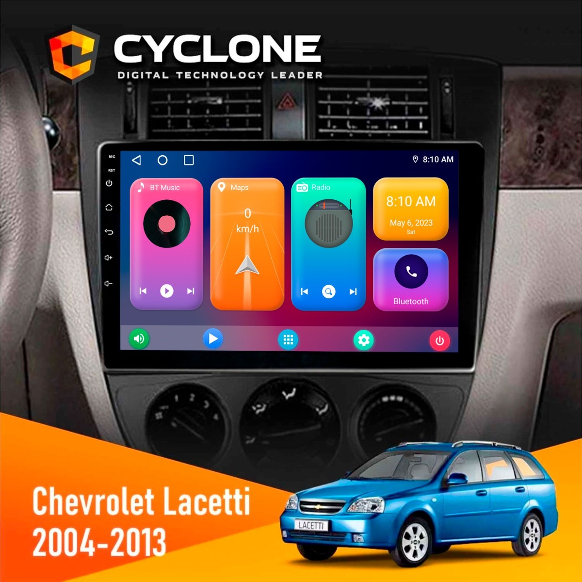 Штатна магнітола Chevrolet Lacetti 2004-2013 Black Cyclone C10-001 2x64 CPL Cyclone C10 001 Chevrolet Lacetti