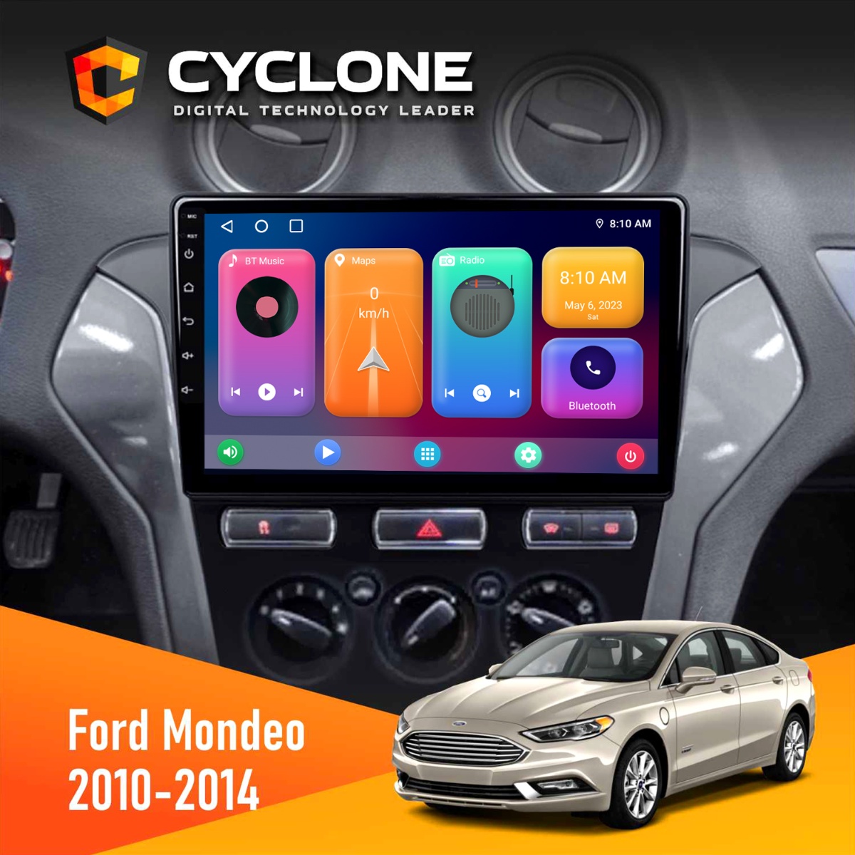 Штатна магнітола Ford Mondeo 2010-2014 Cyclone C10-001 2x64 CPL Магнітола Ford Mondeo 2010 2014
