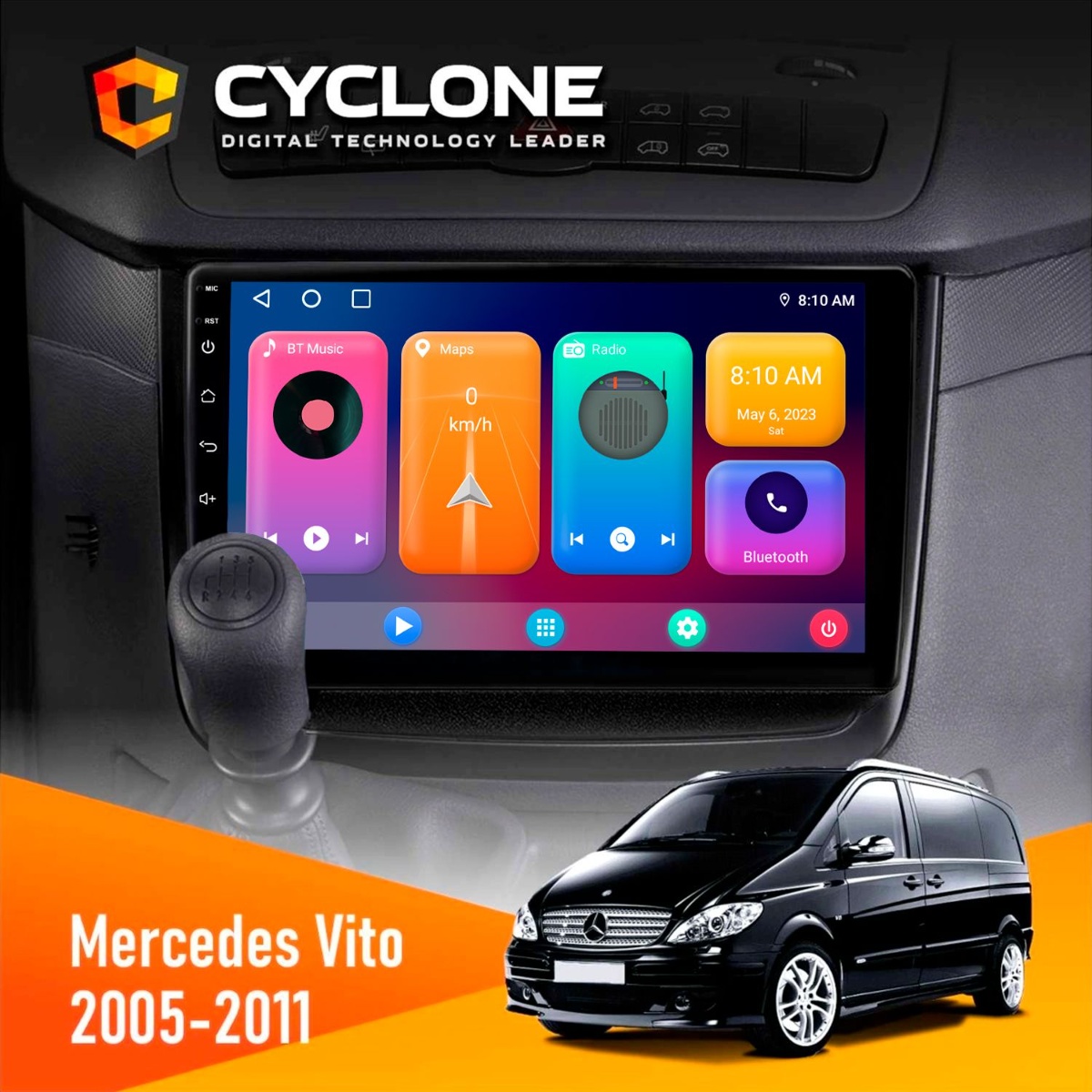 Штатна магнітола Mercedes-Benz Vito 2003-2014 Cyclone C10-001 2x64 CPL Cyclone C10 001 Mercedes Benz Vito