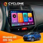 Штатна магнітола Mitsubishi ASX 2010-2016 Cyclone C10-001 2x64 CPL