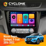 Штатна магнітола Nissan Qashqai 2014 Cyclone C10-001 2x64 CPL