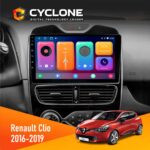 Штатна магнітола Renault Clio 2016 2019 Cyclone C10-001 2x64 CPL