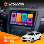 Штатна магнітола Skoda Octavia A5 2008-2013 Black Cyclone C10-001 2x64 CPL