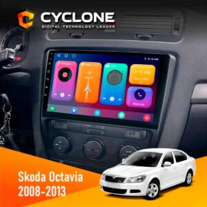 Штатна магнітола Skoda Octavia A5 2008-2013 Black Cyclone C10-001 2x64 CPL