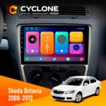 Штатна магнітола Skoda Octavia A5 2008-2013 Silver Cyclone C10-001 2x64 CPL