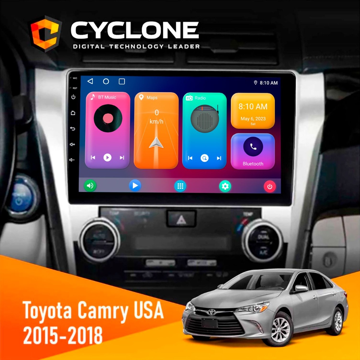 Штатна магнітола Toyota Camry 2015-2018 USA Cyclone C10-001 2x64 CPL Магнітола Toyota Camry 2015 2018 USA