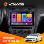 Штатна магнітола Volkswagen Golf 2012-2021 Cyclone C10-001 2x64 CPL - головний вигляд