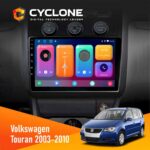 Штатна магнітола Volkswagen Touran 2003-2010 Black Climate Cyclone C10-001 2x64 CPL
