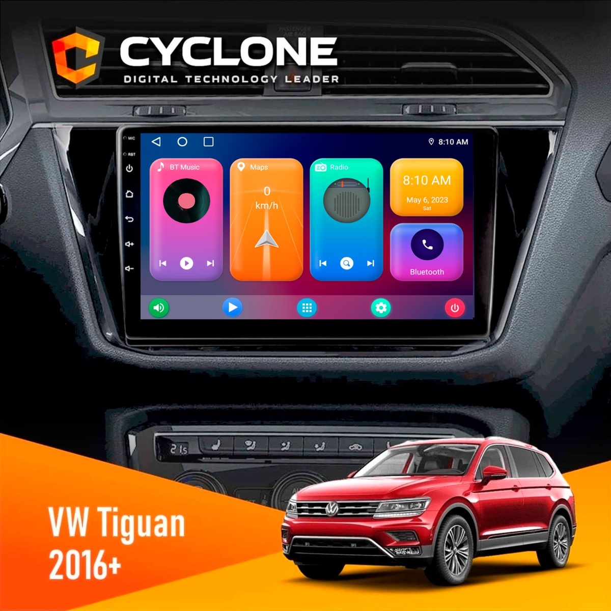 Штатна магнітола Volkswagen Tiguan 2016 Cyclone C10-001 2x64 CPL Штатна магнітола Volkswagen Tiguan 2016