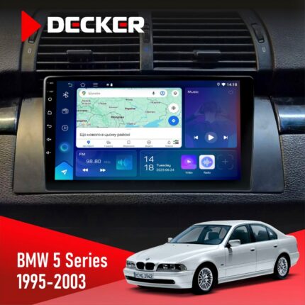 Штатна магнітола BMW 5 Series (E39) 1995-2003 Decker D9-007 4x64 DSP 360 4G