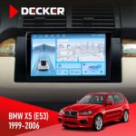 Штатна магнітола BMW X5 (E53) 1999-2006 Радіо модуль Decker D9-010 6x128 DSP 4G 2K