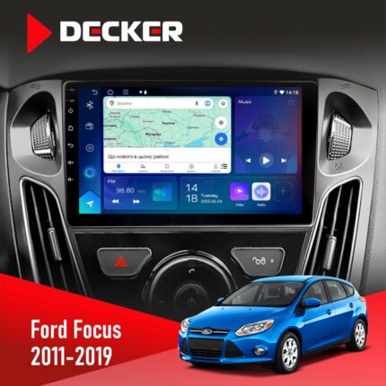 Штатна магнітола Ford Focus 2011-2019 Decker D9-007 з екраном QLED