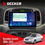Штатна магнітола Hyundai Accent 2006 2012 Decker D9-007 4x64 DSP 360 4G