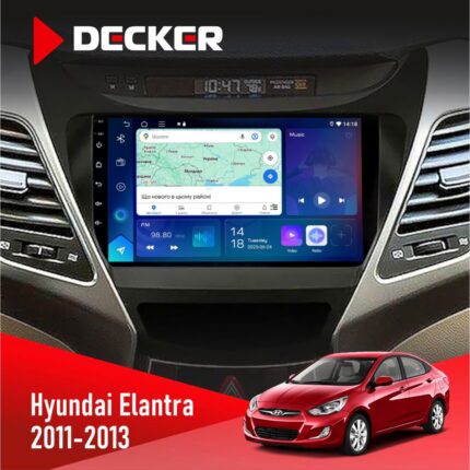 Штатна магнітола Hyundai Elantra 2011-2013 Decker D9-007 4x64 DSP 360 4G