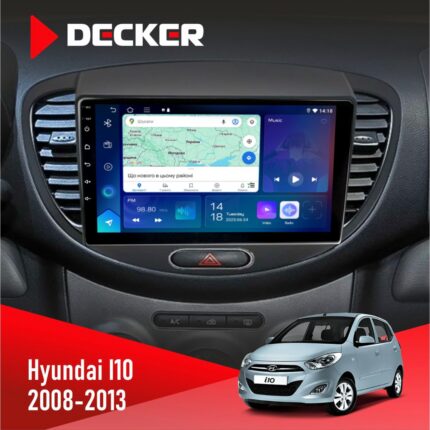 Штатна магнітола Hyundai I10 Decker D9-007 4x64 DSP 360 4G